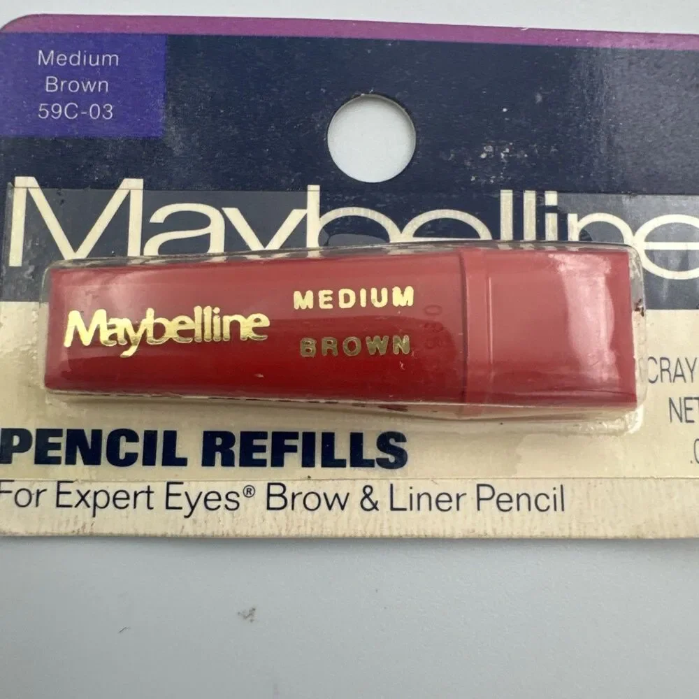 NOS Maybelline Pencil Refills Medium Brown 59C-03 Brow & Liner Pencil Vintage
